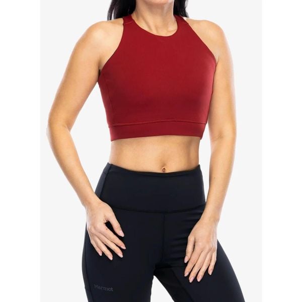 Biustonosz sportowy Smartwool Active Crop Bra. Czerwone biustonosze sportowe Smartwool, bez wzorów. Za 213.99 zł.