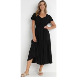 Czarna Sukienka z Wiskozy Folky. Czarne sukienki Born2be, na co dzień, l, bez wzorów, z wiskozy, bez kołnierzyka, bez ramiączek, midi, proste. W wyprzedaży za 55.99 zł.