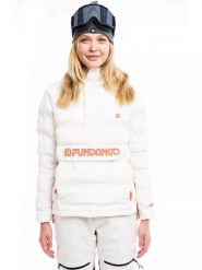 Kurtka narciarska damska Fundango Everett Padded. Białe kurtki narciarskie FUNDANGO, m, bez wzorów, z materiału, z kapturem, narciarskie. Za 399.00 zł.