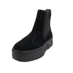 Damskie Zamszowe Buty Chelsea Mayze. Czarne buty trekkingowe Puma, z zamszu, bez zapięcia. Za 439.99 zł.