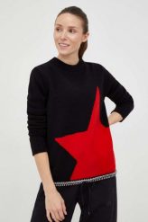 Newland sweter wełniany damski kolor czarny. Czarne swetry Newland, l, bez wzorów, z dzianiny, bez ramiączek. W wyprzedaży za 529.99 zł.