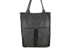 Shopperka skórzana BARBERINI'S 952-28 c. szara. Szare shopper bag Barberinis, bez wzorów, ze skóry, biznesowe, małe, bez dodatków. Za 339.99 zł.