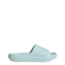 Klapki Adilette Lumia. Zielone klapki adidas, bez wzorów, z gumy, sportowe, bez obcasa, bez zapięcia. Za 159.99 zł.