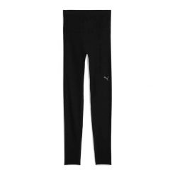 Legginsy treningowe damskie Puma SHAPELUXE HW 7/8 52746301. Czarne legginsy Puma, bez wzorów, z materiału. Za 221.02 zł.