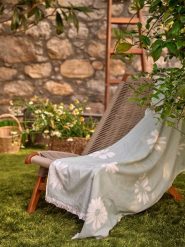 BELLA MAISON Chusta hammam "Daisy" w kolorze zielonym - 160 x 90 cm rozmiar: onesize. Zielone chusty BELLA MAISON, bez wzorów, z bawełny. Za 85.95 zł.