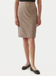 Tatuum Spódnica midi Monri T2416.175B Brązowy Regular Fit. Brązowe spódnice Tatuum, bez wzorów, z syntetyku, midi. Za 169.99 zł.