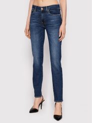 7 For All Mankind Jeansy Roxanne JSWX1200LM Granatowy Slim Fit. Niebieskie jeansy 7 for all mankind, bez wzorów, z jeansu. Za 989.99 zł.