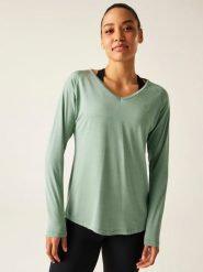 Dare 2b Koszulka funkcyjna "Discern" w kolorze zielonym rozmiar: 38. Zielone t-shirty sportowe Dare 2b, bez wzorów, z materiału, bez ramiączek, outdoorowe. Za 30.95 zł.