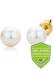 Revoni Złote kolczyki-wkrętki z perłami słodkowodnymi rozmiar: onesize. Białe kolczyki Revoni, z perłą, złote. Za 347.99 zł.