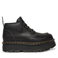 Trapery Dr. Martens. Czarne traperki Dr Martens, bez wzorów, bez obcasa, bez zapięcia. Za 909.99 zł.
