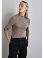 Street One Sweter w kolorze jasnobrązowym rozmiar: 42. Brązowe swetry Street One, s, bez wzorów, z wiskozy, klasyczne, bez ramiączek. Za 79.21 zł.