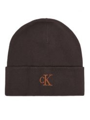 Calvin Klein Czapka LV04F8098G Brązowy. Brązowe czapki zimowe Calvin Klein, bez wzorów, z wiskozy. Za 129.99 zł.