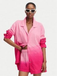 Roxy Koszula Ocean Gradient ERJX603490 Różowy ciemny Oversize. Czerwone koszule Roxy, s, bez wzorów, z bawełny, bez kołnierzyka, bez ramiączek. Za 259.99 zł.