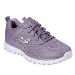 Buty sportowe Skechers Graceful - Get Connected Kobieta. Fioletowe buty sportowe lifestyle Skechers, bez wzorów, z materiału, bez zapięcia, trekkingowe. W wyprzedaży za 256.20 zł.