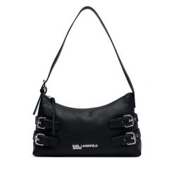 Torebka Karl Lagerfeld Jeans. Czarne torebki klasyczne Karl Lagerfeld Jeans, bez wzorów, z jeansu, klasyczne, bez dodatków. Za 709.99 zł.