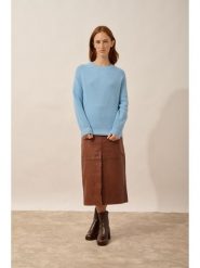 Just Cashmere Kaszmirowy sweter "Oceane" w kolorze błękitnym rozmiar: L. Niebieskie swetry Just Cashmere, l, bez wzorów, z kaszmiru, bez ramiączek. Za 478.99 zł.