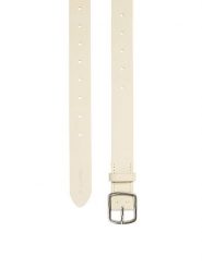 Marc O´Polo Skórzany pasek "Fanny" w kolorze kremowym rozmiar: 90. Brązowe paski bez wzorów, z materiału. Za 136.13 zł.