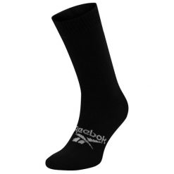 Skarpety sportowe unisex Reebok ACT FO MID CREW SOCK. Czarne skarpetki Reebok, bez wzorów. W wyprzedaży za 25.00 zł.