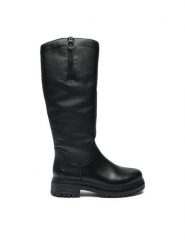 Rieker Kozaki Y3154-00 Czarny. Czarne kozaki Rieker, bez wzorów, ze skóry, bez obcasa, na płaskiej podeszwie, bez zapięcia. Za 328.99 zł.