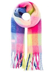 Zwillingsherz Szal "Fringes & Karo" ze wzorem - 235 x 40 cm rozmiar: onesize. Szaliki i kominy Zwillingsherz, bez wzorów, z materiału. Za 95.95 zł.
