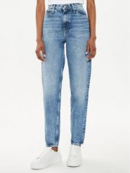 Calvin Klein Jeans Jeansy J20J223655 Niebieski Mom Fit. Niebieskie jeansy Calvin Klein Jeans, bez wzorów, z bawełny. Za 339.99 zł.