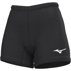 Szorty damskie Mizuno TRAD VB Wos. Czarne szorty sportowe Mizuno, bez wzorów, z materiału, na fitness i siłownię. Za 179.00 zł.