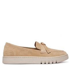 Półbuty Josef Seibel. Brązowe półbuty wsuwane Josef Seibel, bez wzorów, bez obcasa, na płaskiej podeszwie. Za 439.99 zł.