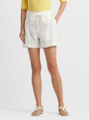 Lauren Ralph Lauren Szorty materiałowe 200862093001 Biały Relaxed Fit. Białe szorty Lauren Ralph Lauren, bez wzorów, ze lnu. Za 419.99 zł.
