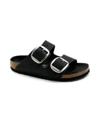 Sandały Birkenstock Birkenstock Arizona Big Buckle Damskie. Czarne sandały Birkenstock, bez wzorów, z materiału, eleganckie, bez obcasa, bez zapięcia. Za 654.25 zł.
