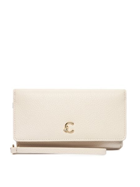 Coccinelle Torebka SSL Coccinelle C-Me E5 SSL 19 03 01 Écru. Białe kopertówki Coccinelle, bez wzorów, ze skóry, bez dodatków. Za 349.99 zł.