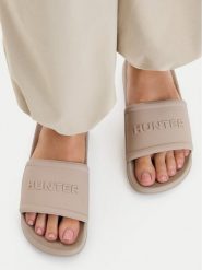 Hunter Klapki CEO-3C048 Beżowy. Brązowe klapki Hunter, bez wzorów, z syntetyku, bez obcasa, bez zapięcia. Za 119.99 zł.