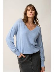 Just Cashmere Kaszmirowy sweter "Birse" w kolorze błękitnym rozmiar: L. Niebieskie swetry Just Cashmere, l, bez wzorów, z kaszmiru, bez ramiączek. Za 369.84 zł.