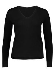 TAIFUN Sweter w kolorze czarnym rozmiar: 40. Czarne swetry Taifun, bez wzorów, ze splotem, bez ramiączek. Za 122.38 zł.