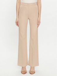 Maryley Spodnie materiałowe 24EB587/43PG Beżowy Wide Leg. Brązowe spodnie materiałowe Maryley, bez wzorów, z materiału. Za 149.99 zł.