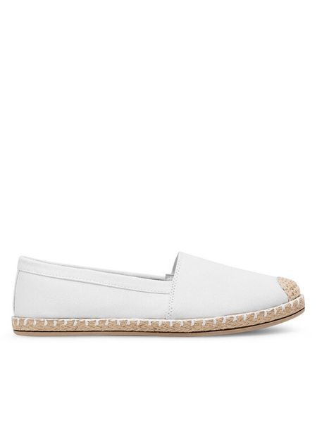 Jenny Fairy Espadryle WYL04103-1 Biały. Białe espadryle Jenny Fairy, bez wzorów, z materiału, bez obcasa. Za 59.99 zł.