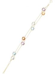 OR ÉCLAT Złota bransoletka "Multicolore" z kamieniami szlachetnymi rozmiar: onesize. Żółte bransoletki Or Éclat, z ametystem, złote. Za 2,109.99 zł.