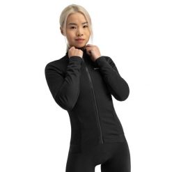 Damska zimowa kurtka rowerowa softshell Kolarstwo Siroko Core Abyss. Czarne kurtki SIROKO, na zimę, l, bez wzorów, z materiału, bez kaptura. Za 169.00 zł.