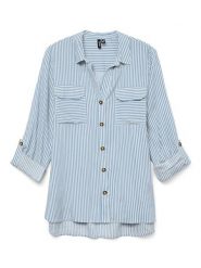 Vero Moda Koszula w kolorze błękitno-białym rozmiar: M. Białe koszule Vero Moda, m, bez wzorów, z wiskozy, klasyczne, bez kołnierzyka, bez ramiączek. Za 114.98 zł.