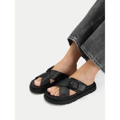 Klapki G-Star. Czarne klapki G-Star, bez wzorów, retro, bez obcasa, bez zapięcia. Za 133.99 zł.