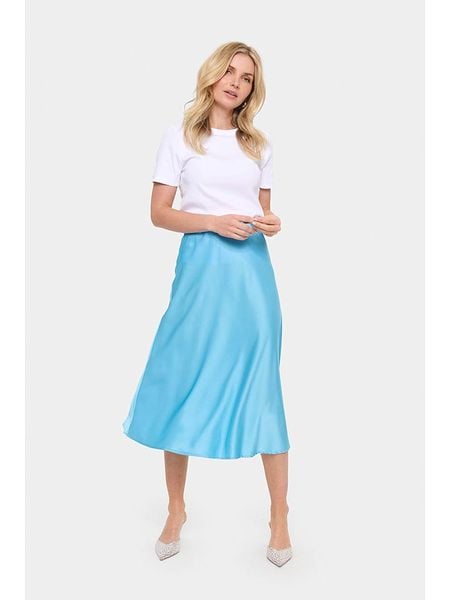 SAINT TROPEZ Spódnica w kolorze błękitnym rozmiar: S. Niebieskie spódnice Saint Tropez, s, bez wzorów, midi. Za 139.95 zł.