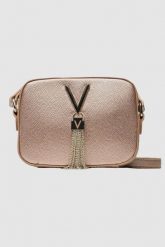 VALENTINO Złota torebka Divina Camera Bag. Żółte kopertówki Valentino by Mario Valentino, bez wzorów, małe, bez dodatków. W wyprzedaży za 164.99 zł.