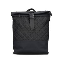 RIEKER H1550-01 black, plecak damski. Czarne plecaki Rieker, bez wzorów, z materiału, do ręki, bez dodatków. Za 229.90 zł.