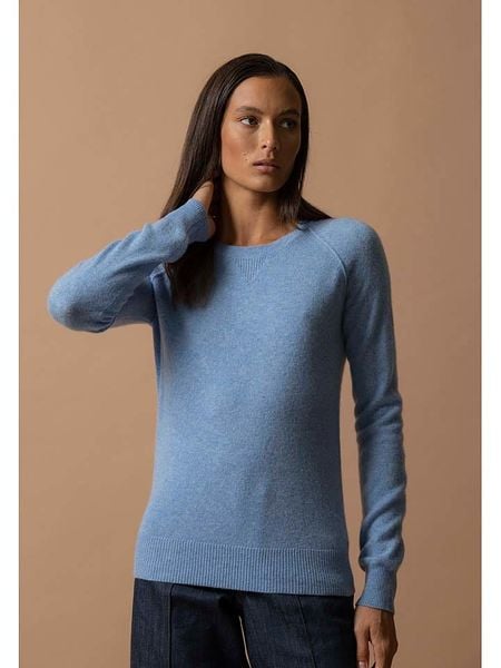 Perfect Cashmere Kaszmirowy sweter "Wilma" w kolorze błękitnym rozmiar: XL. Niebieskie swetry Perfect Cashmere, xl, bez wzorów, z kaszmiru, bez ramiączek. Za 350.56 zł.