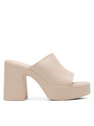 DeeZee Klapki H85819-1 Beżowy. Brązowe klapki DeeZee, bez wzorów, z syntetyku, bez obcasa, bez zapięcia. Za 149.99 zł.