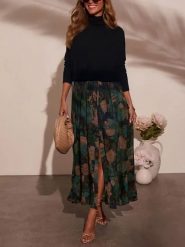 LA Angels Spódnica w kolorze granatowo-zielonym rozmiar: XL. Niebieskie spódnice LA Angels, na co dzień, xl, bez wzorów, maxi, proste. Za 152.99 zł.