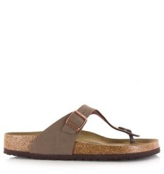 Japonki damskie Birkenstock 043751. Brązowe japonki Birkenstock, z aplikacjami, z jeansu, eleganckie. Za 569.00 zł.