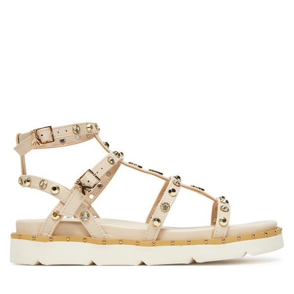 Sandały Patrizia Pepe. Brązowe sandały Patrizia Pepe, bez wzorów, bez obcasa, na płaskiej podeszwie, bez zapięcia. Za 419.99 zł.