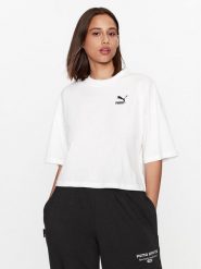 Puma T-Shirt Classics 621381 Biały Oversize. Białe t-shirty Puma, l, bez wzorów, z bawełny, bez kołnierzyka, bez ramiączek. Za 99.99 zł.