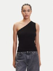 JDY Top Nanna 15351420 Czarny Slim Fit. Czarne topy JDY, m, bez wzorów, z wiskozy, bez kołnierzyka, bez ramiączek. Za 99.99 zł.