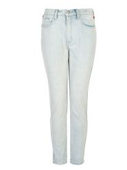 Juicy Couture Jeansy "Girlfriend" | WFWB117021 | Kobieta | Niebieski. Niebieskie jeansy Juicy Couture, bez wzorów, z bawełny, z obniżonym stanem. W wyprzedaży za 249.00 zł.